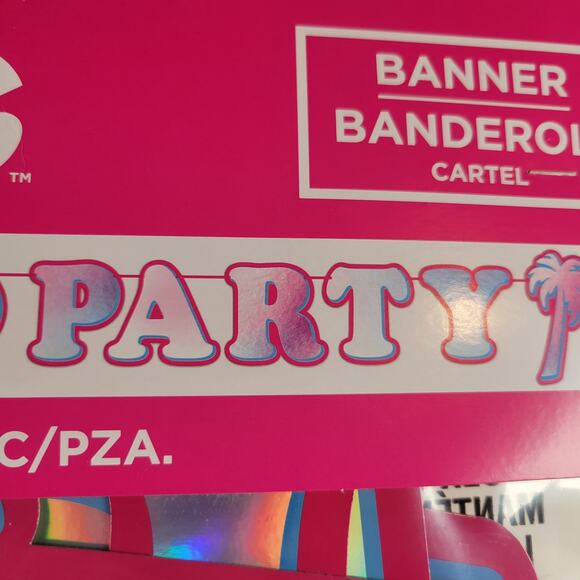 Barbie Let’s Go Party Banner - 12 Ft Holographic Hanging Decoration Birthday - Picture 5 of 9